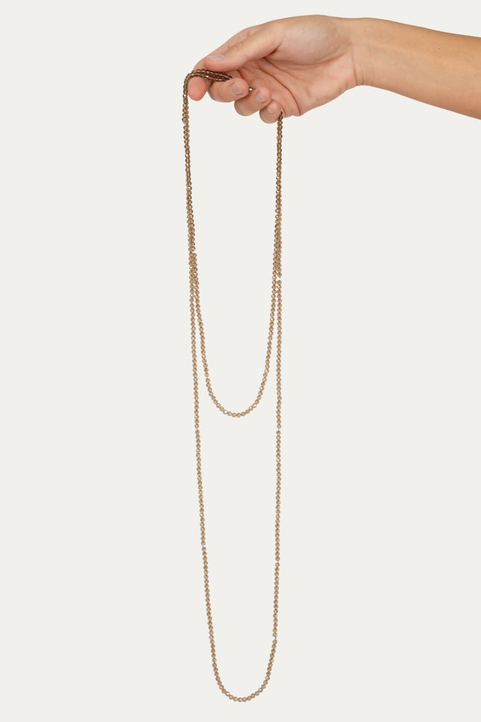 Collana punto luce PERLE PICCOLE - Taupe