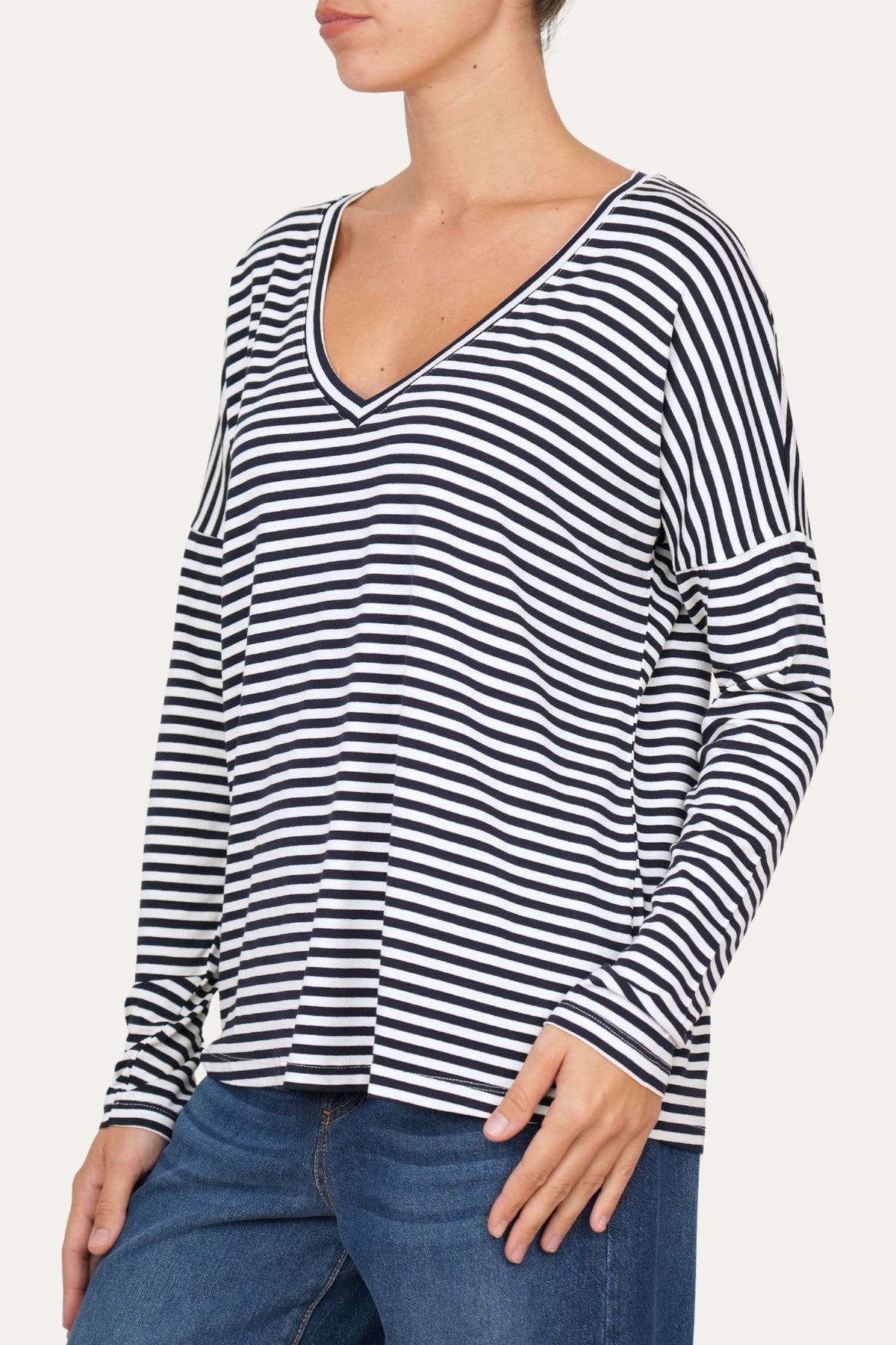 Maglia scollo a V Comfy - Blu Notte