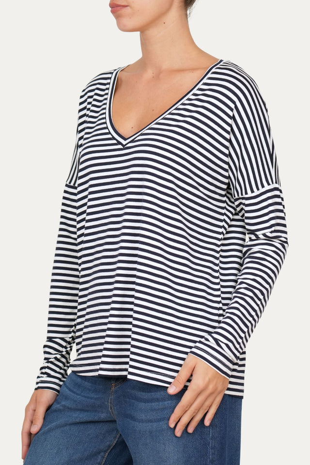 Maglia scollo a V Comfy - Blu Notte