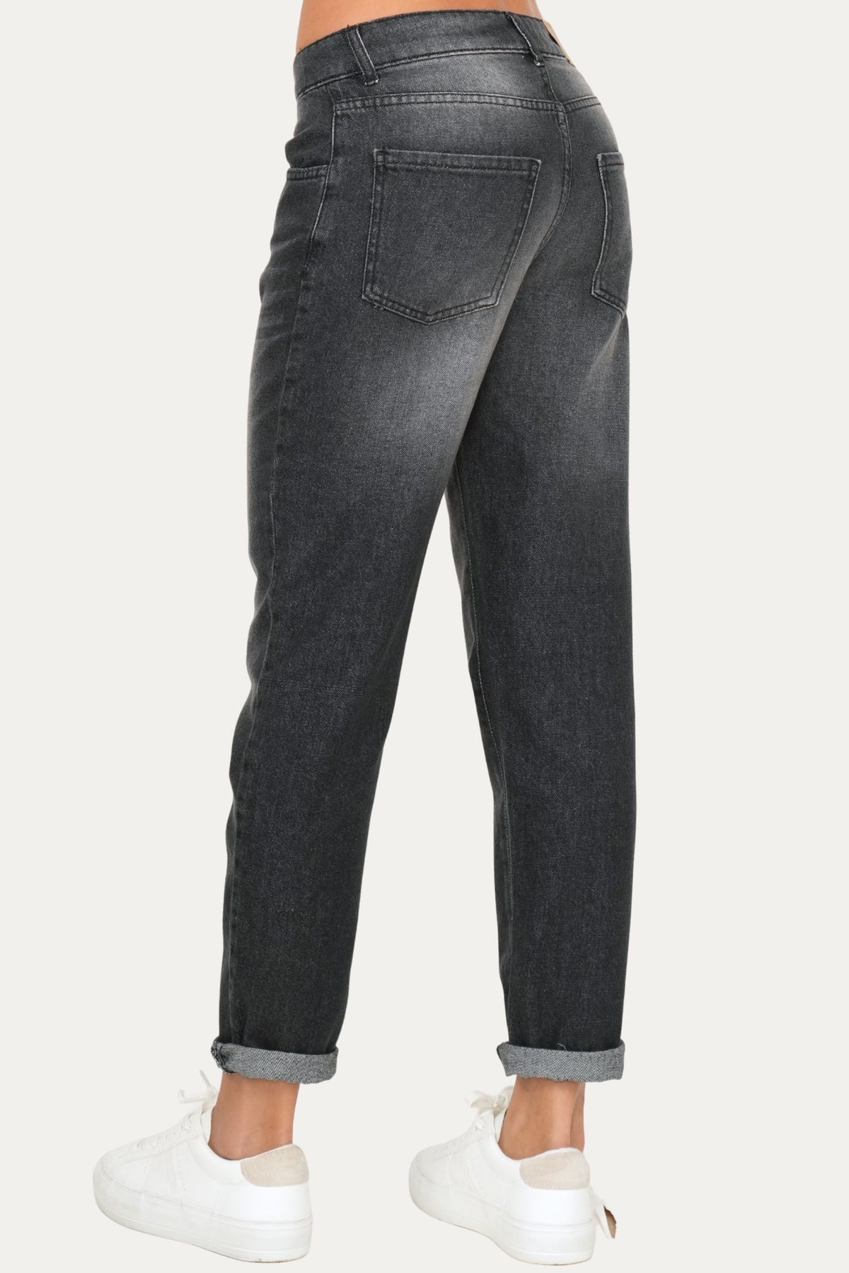 Jeans boyfriend SAMMY tessuto slegato - Denim Nero
