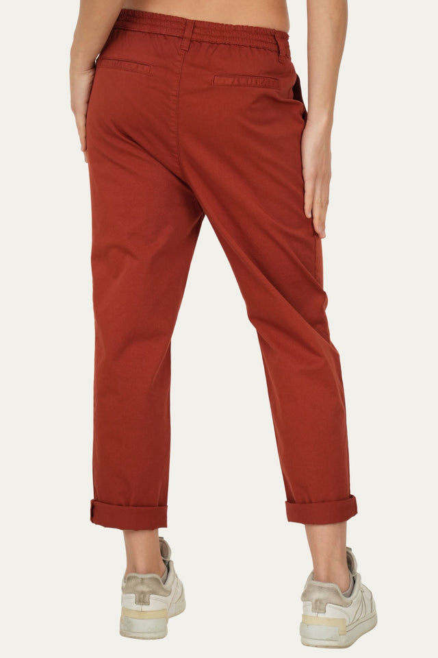 Pantalone boyfriend SALLY cotone Light - Terra