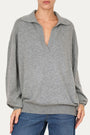 Maglia POLO misto cashmere - Grigio