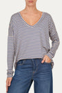 Maglia scollo a V Comfy - Cobalto Grano