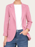 Giacca punto Milano JOLIE in cotone - Rosa