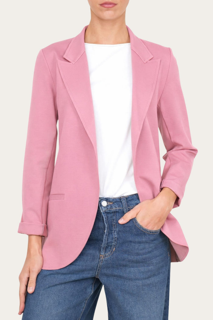Giacca punto Milano JOLIE in cotone - Rosa