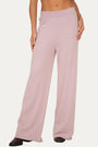 Pantalone palazzo misto cashmere - Malva