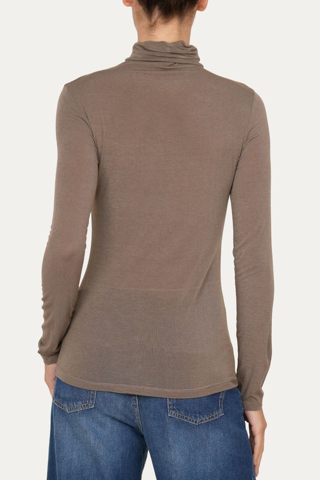 Maglia cachemirina dolcevita - Taupe