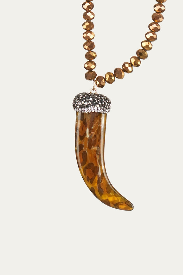 Collana cornetto - Tabacco