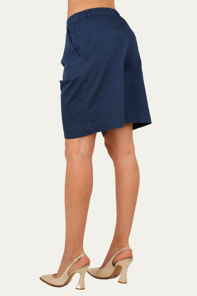 Bermuda in Cotone slegato - Blu