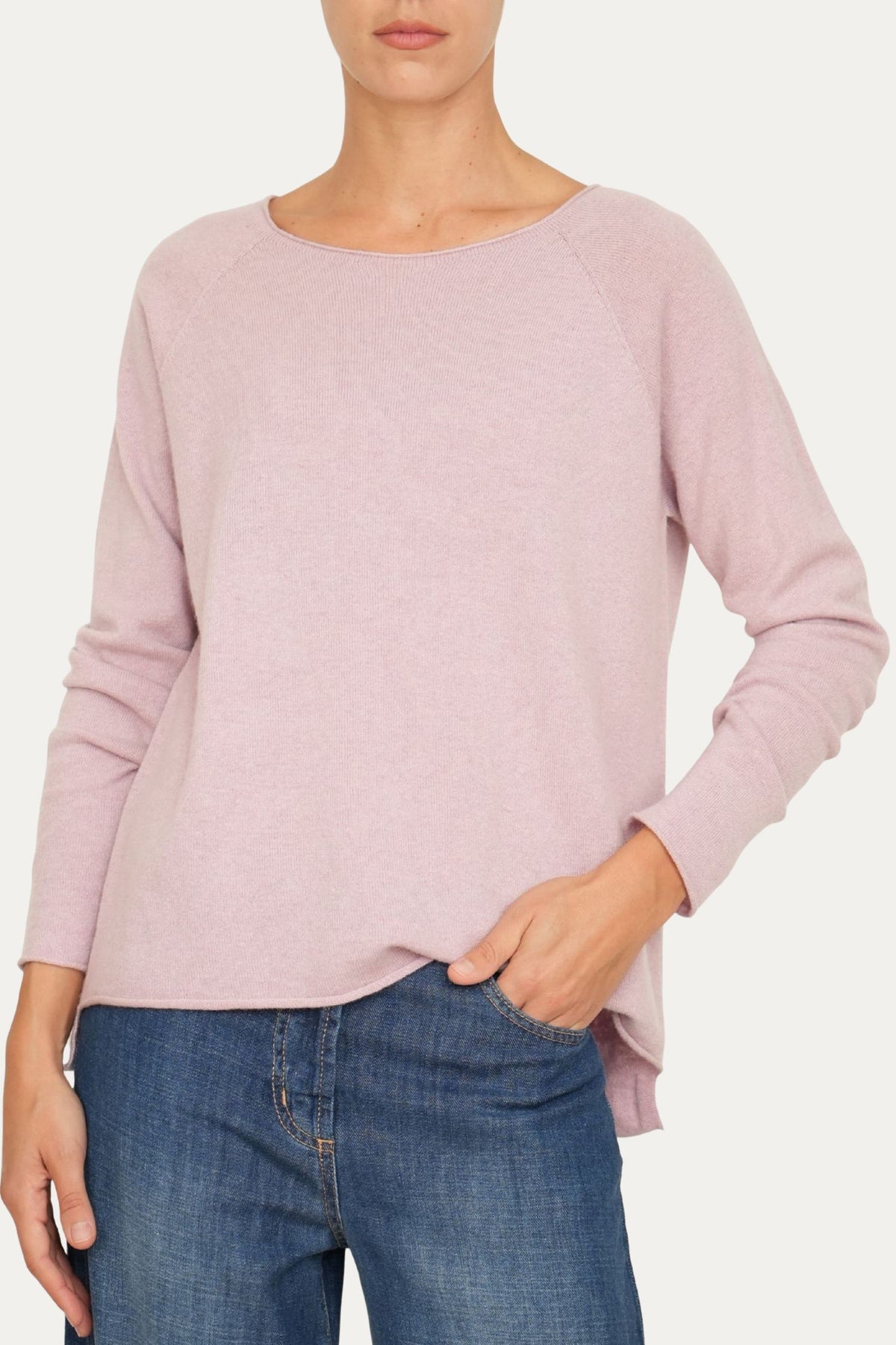 Maglia BASIC misto cashmere - Malva