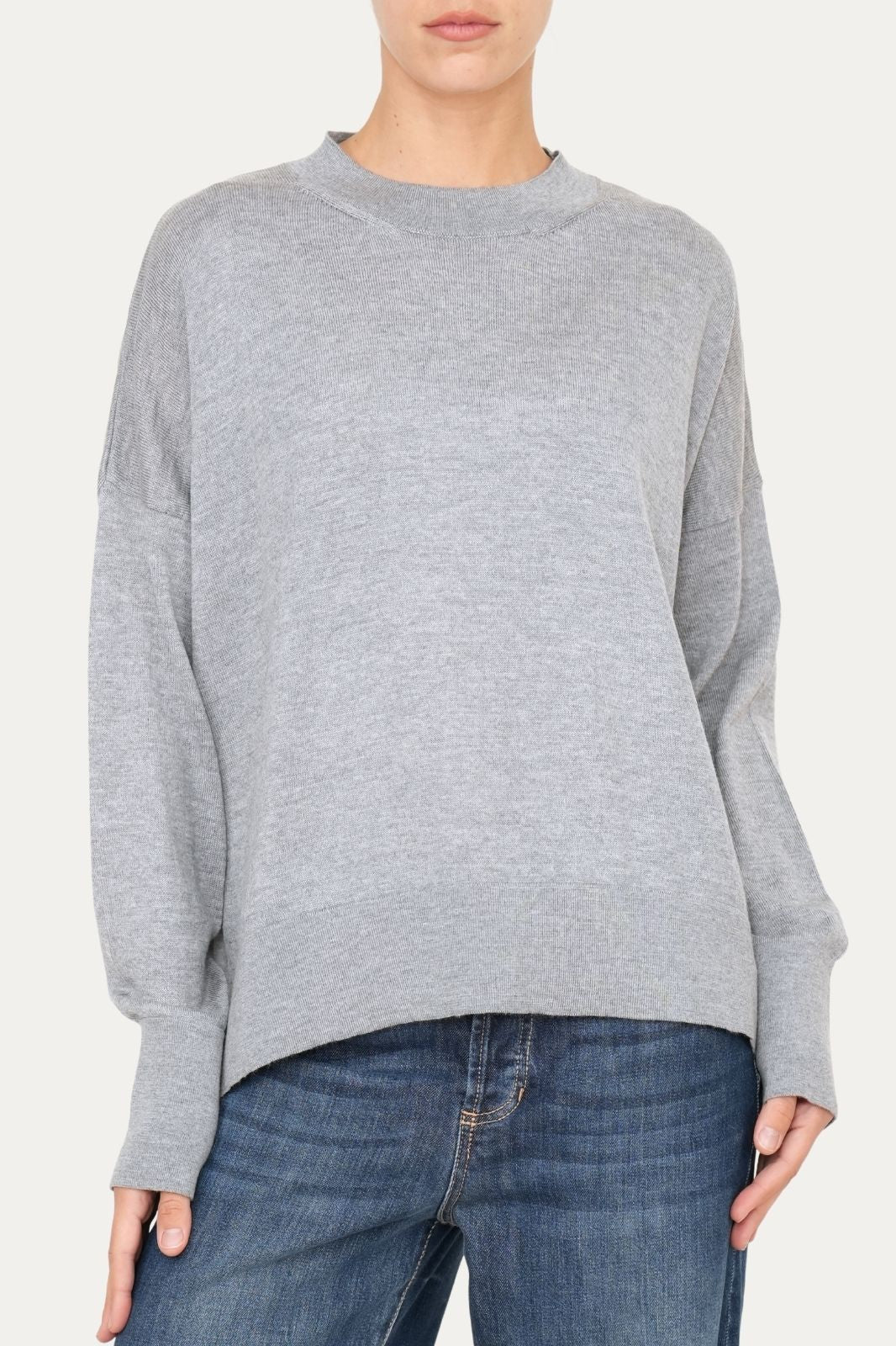 Maglia paricollo in lana merino Zegna Baruffa - Grigio