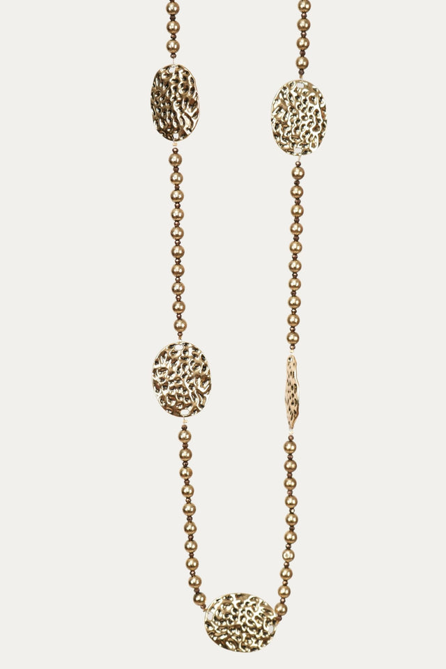 Collana ciondolo martellato - Gold