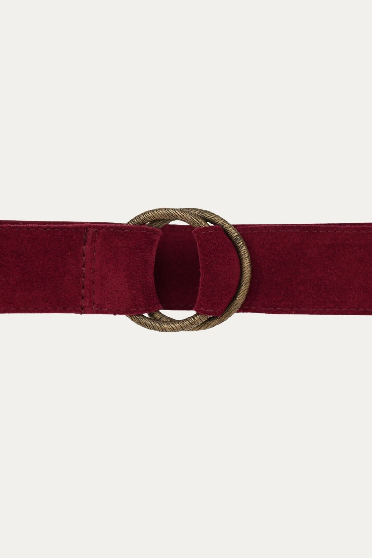 Cintura doppio anello in camoscio - Vino