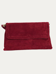 Pochette LUA in camoscio - Vino