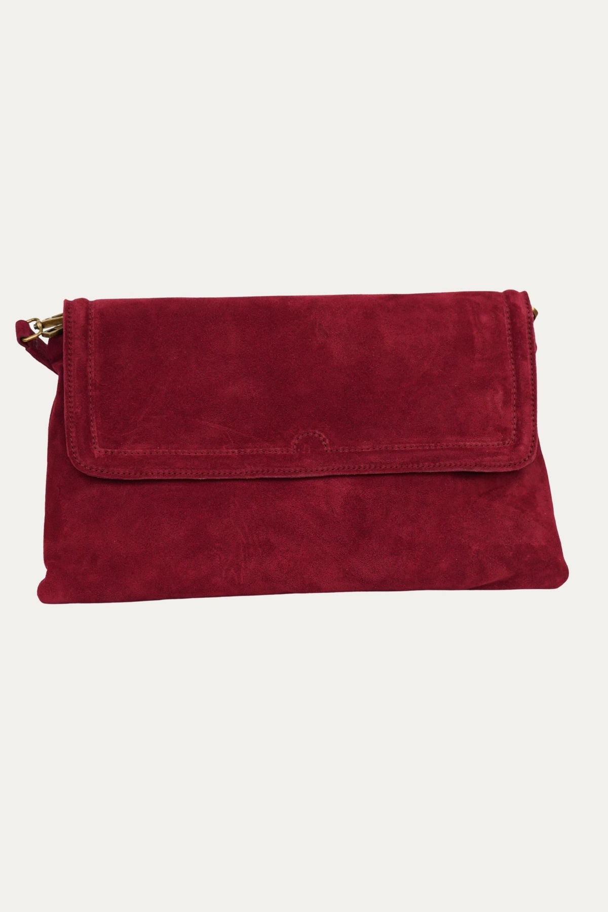 Pochette LUA in camoscio - Vino