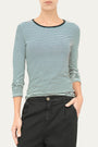 Maglia girocollo a righe Kansas - Nero