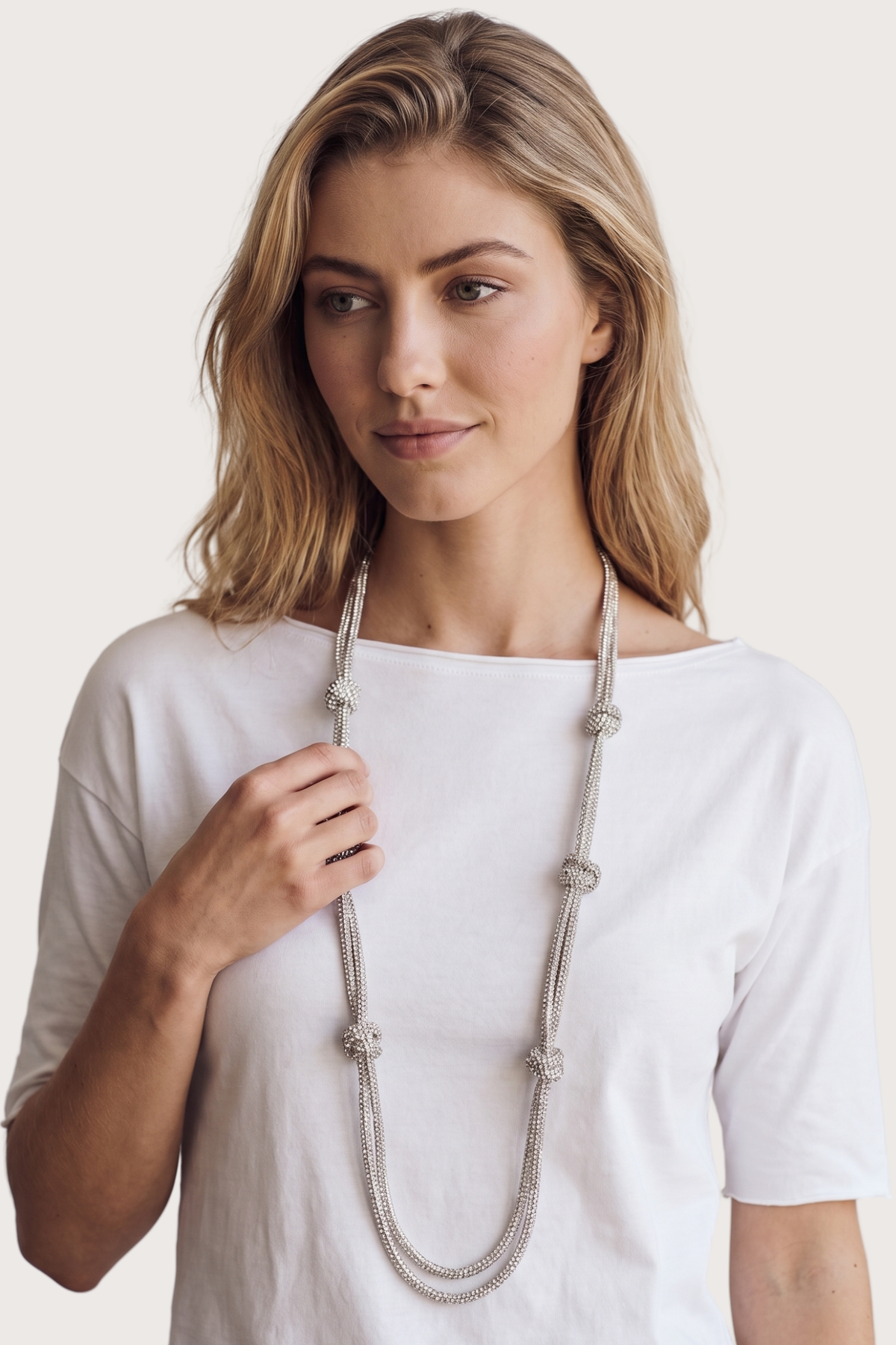 Collana nodo di luce - Argento