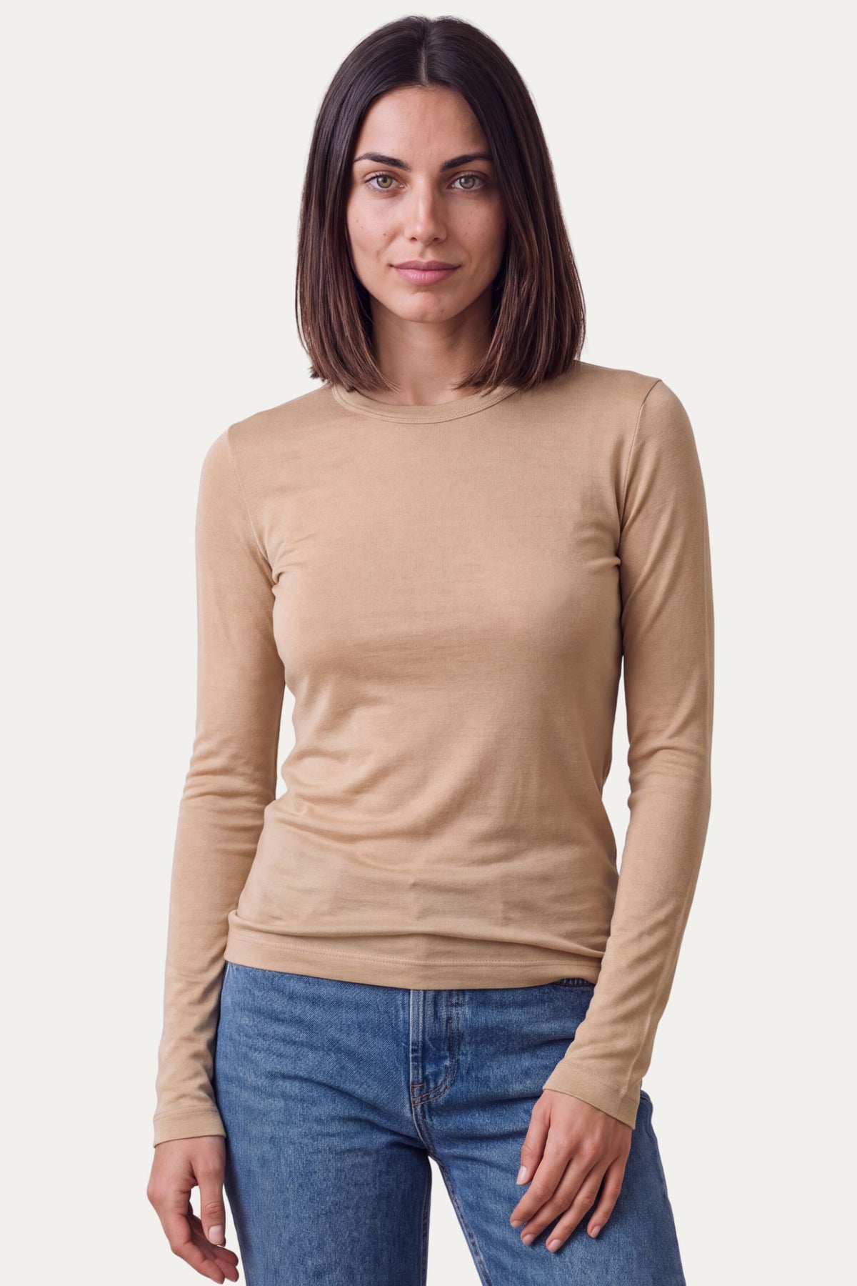 Cachemirina ultralight girocollo - Beige