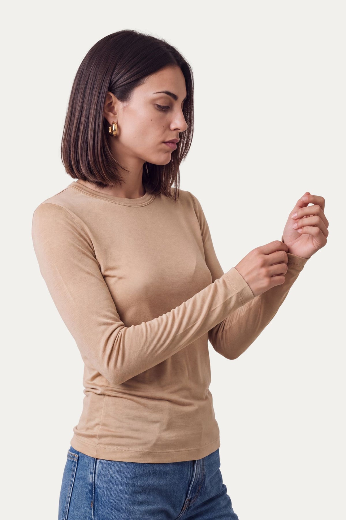 Cachemirina ultralight girocollo - Beige