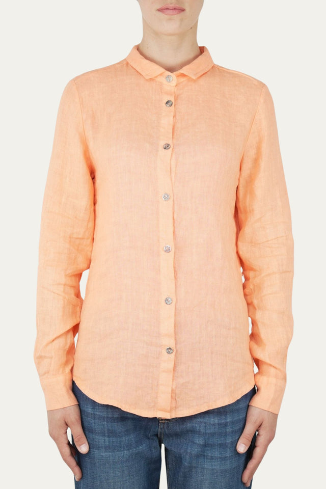 Camicia in lino - Peach pink