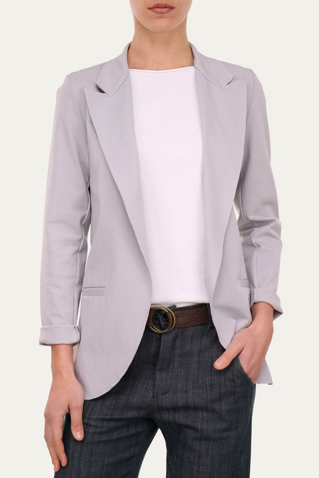 Giacca punto Milano JOLIE leggera - Grigio pastello