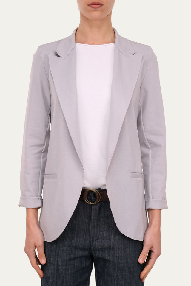 Giacca punto Milano JOLIE leggera - Grigio pastello