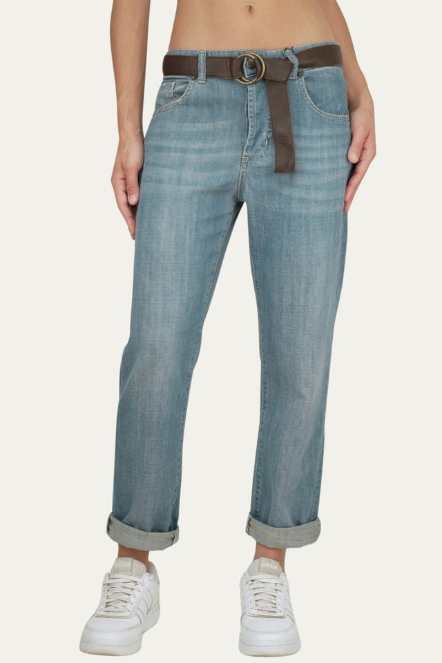 Jeans boyfriend SAMMY tessuto slegato Soft - Denim Thè Chiaro