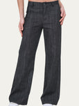 Bulier-Jeans elastic palazzo at the back - dark denim
