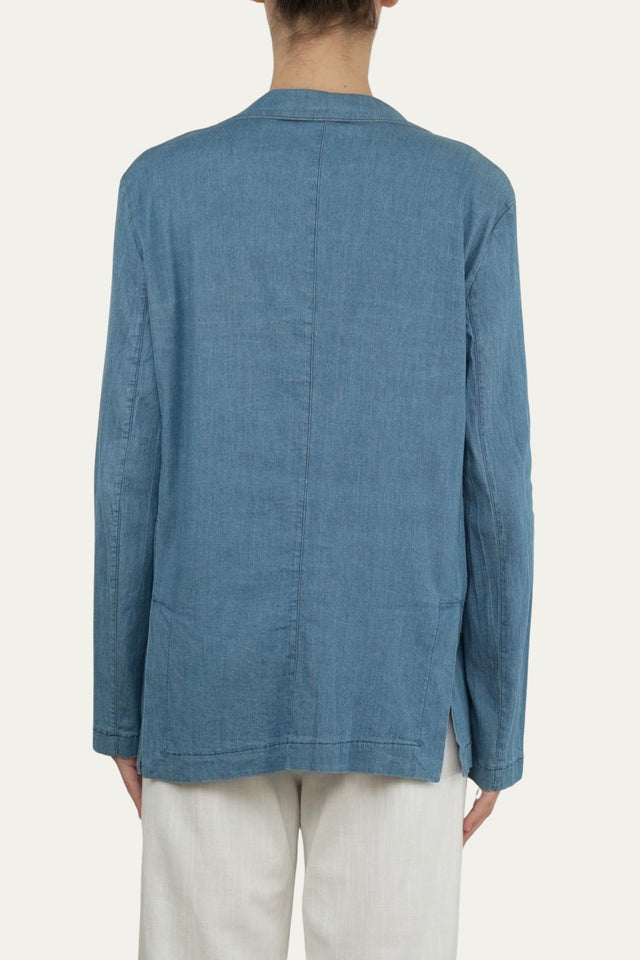 Giacca con bottone - Denim chiaro