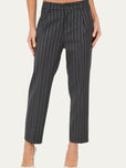 Pantalone boyfriend gessato con lurex - Antracite