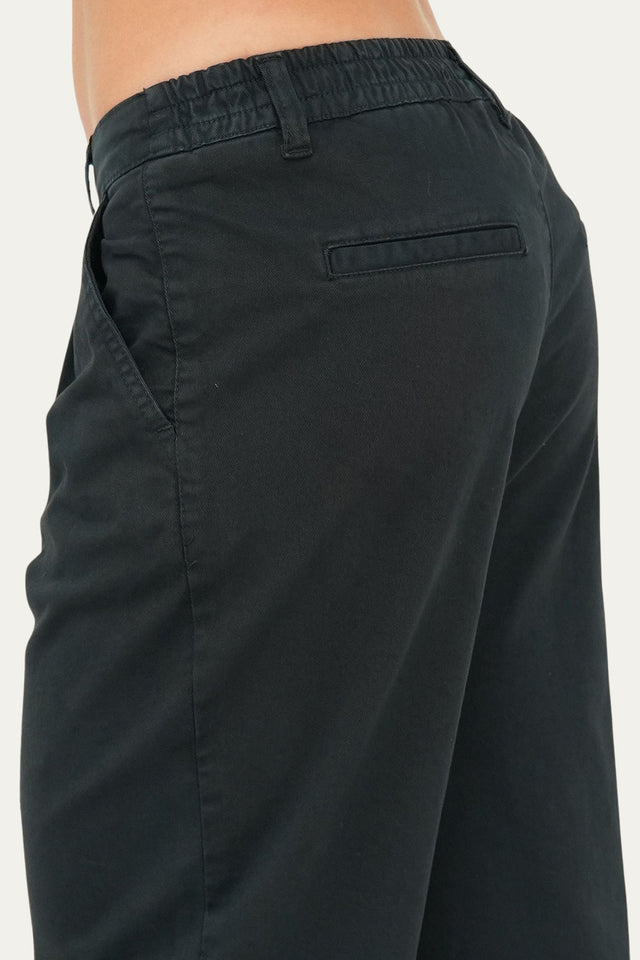 Pantalone boyfriend SALLY cotone gabardina - Blu Notte