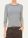 Maglia girocollo a righe Kansas - Moro