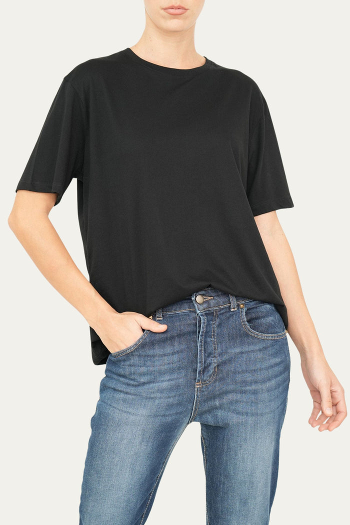 T-shirt girocollo - Nero
