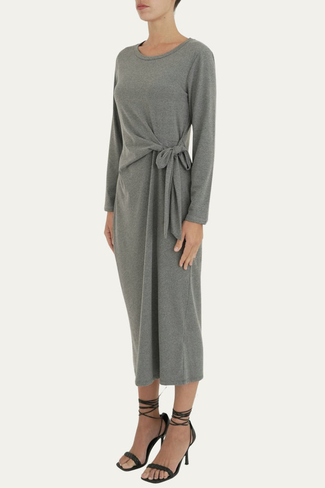 Abito longuette con fiocco - Pietra