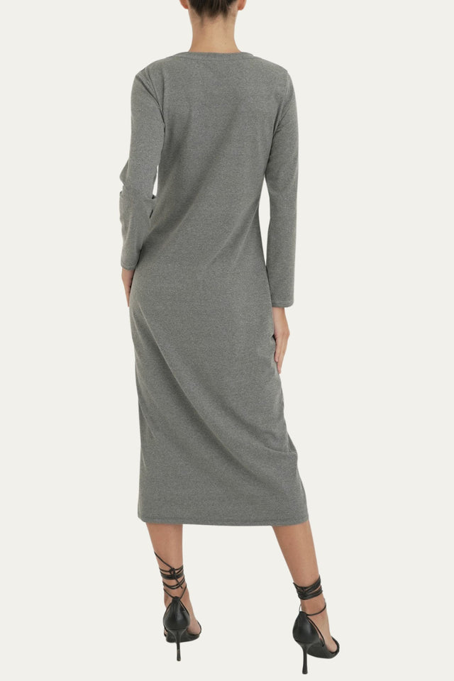 Abito longuette con fiocco - Pietra