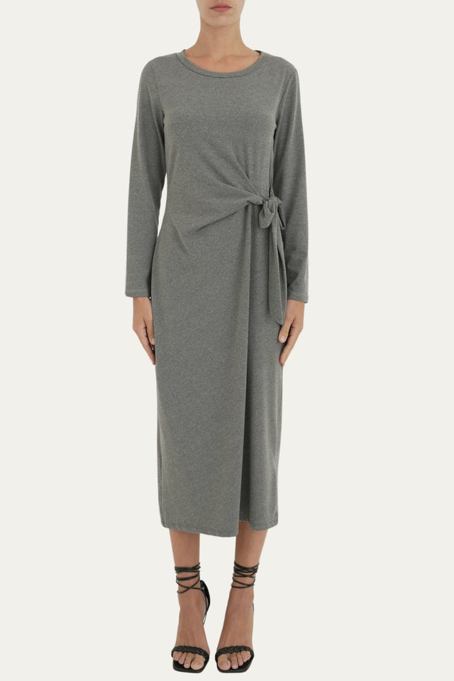 Abito longuette con fiocco - Pietra