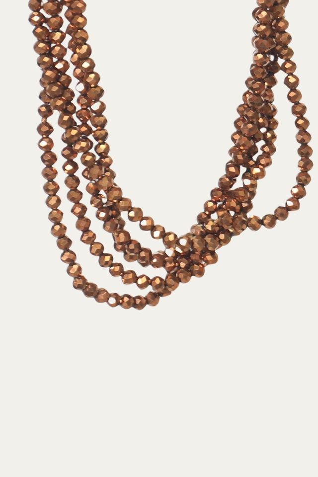 Collana punto luce - Tabacco