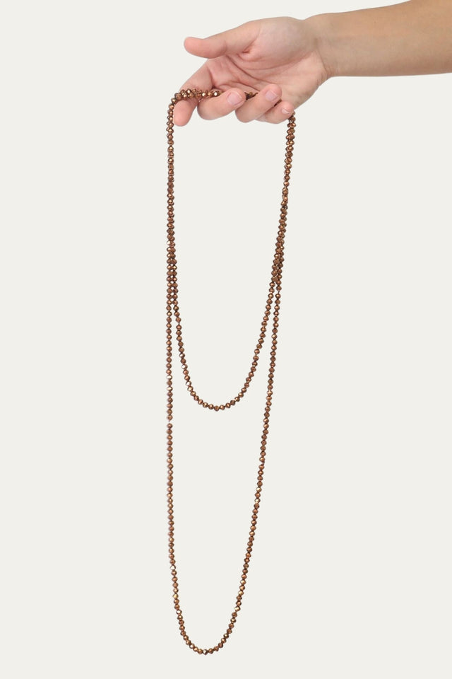 Collana punto luce - Tabacco