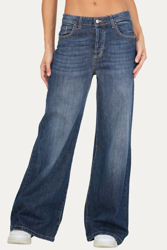 Jeans palazzo DEA tessuto Comfort - Denim Blu