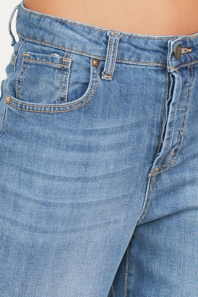 Jeans palazzo DEA tessuto Comfort - Denim Blu Light