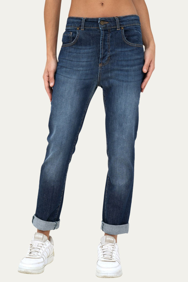 Jeans boyfriend SAMMY tessuto Comfort - Denim Blu