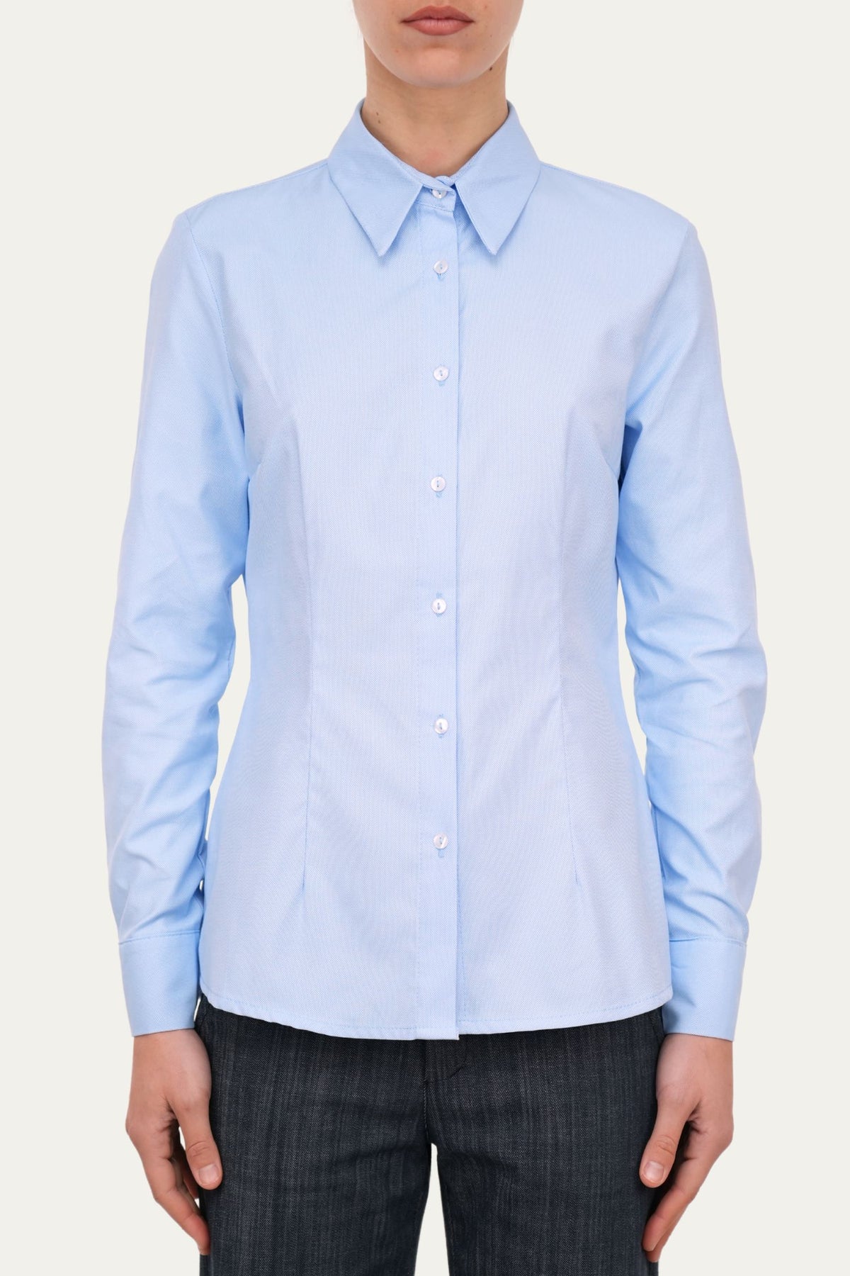 Camicia Oxford slim fit - Celeste