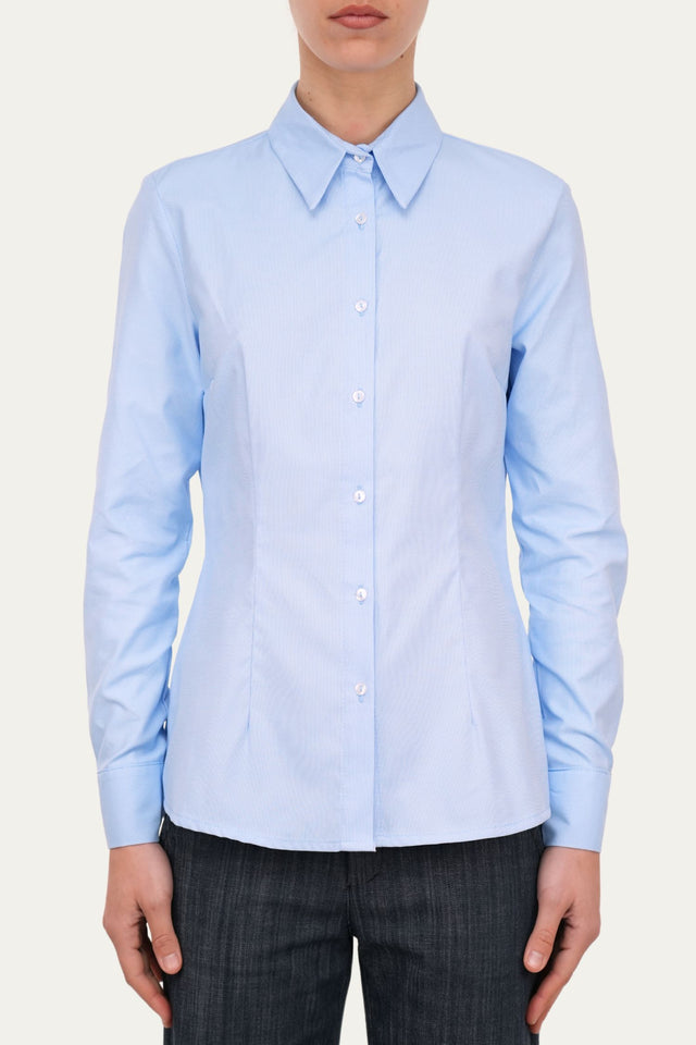 Camicia Oxford slim fit - Celeste