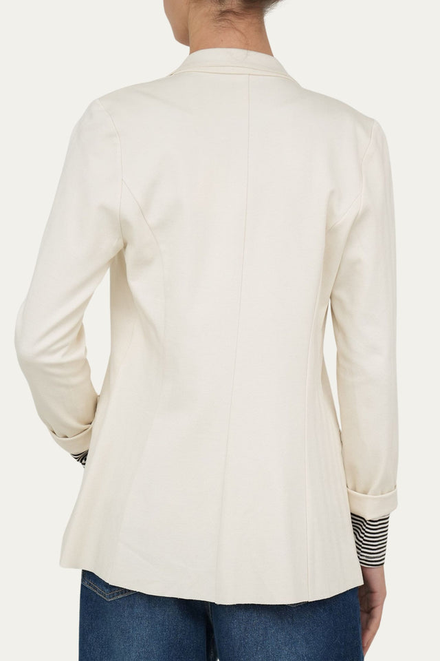 Giacca punto Milano JOLIE spigata - Panna