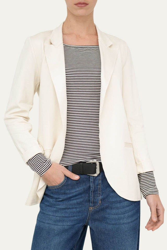 Giacca punto Milano JOLIE spigata - Panna