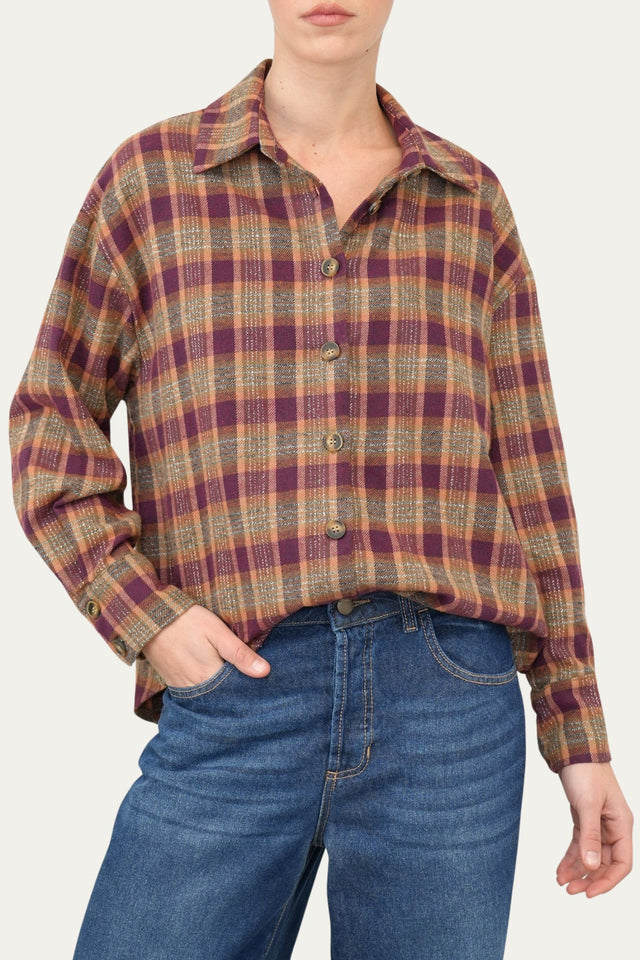 Camicia flanella lumberjack - Bordeaux