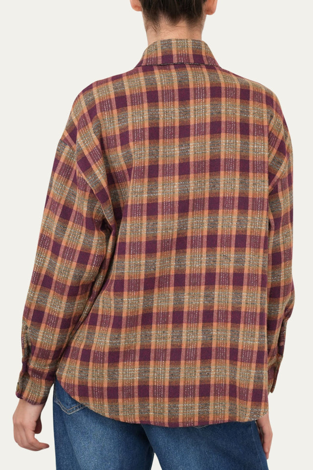 Camicia flanella lumberjack - Bordeaux