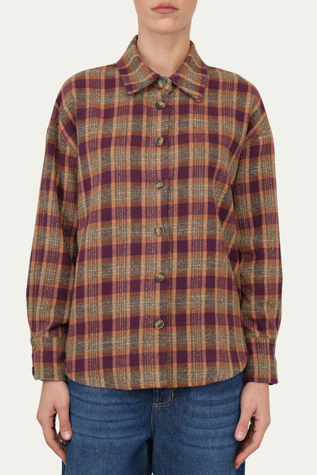 Camicia flanella lumberjack - Bordeaux