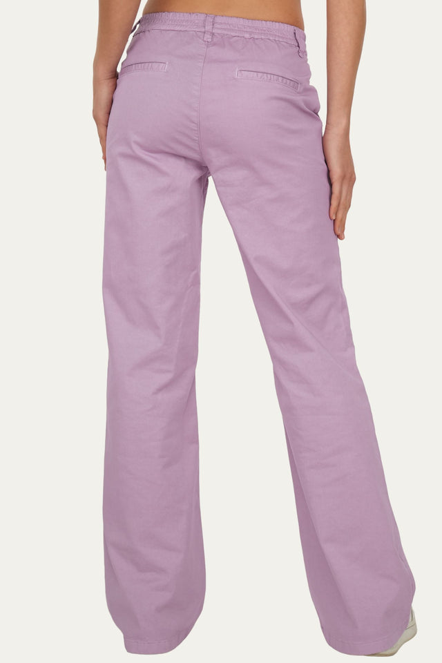 Pantalone palazzo LIA cotone Light - Glicine