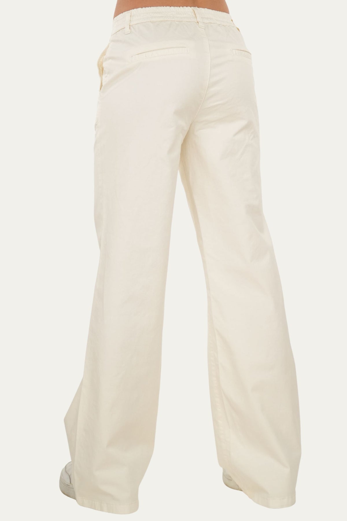 Pantalone palazzo LIA cotone Light - Panna